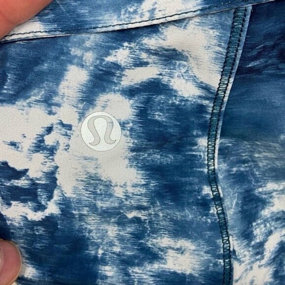 Lululemon Light Speed Running Vest Blue Tie Dye Size 2 Stretch Jacket Run Coat - Picture 8 of 11